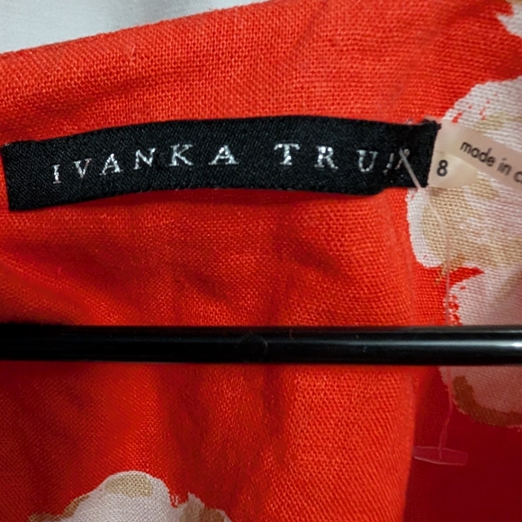 Floral Orange Sleeveless Dress - Picture 2 of 3